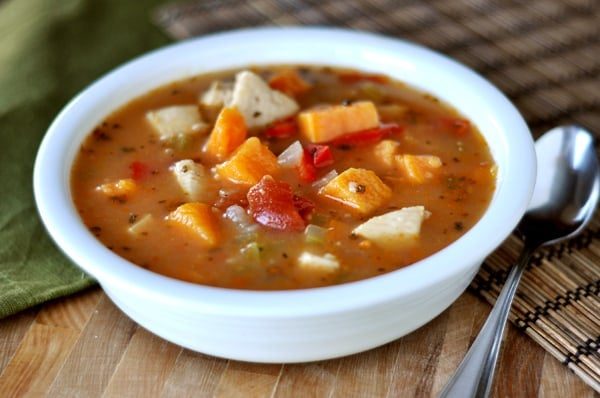 Spicy {Or Not} Chicken and Sweet Potato Soup