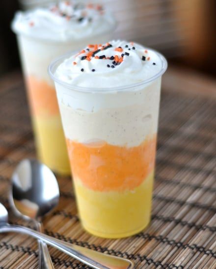 Candy Corn Milkshakes