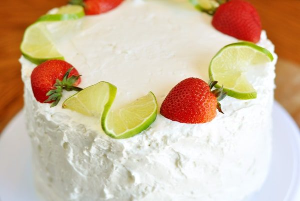 Strawberry-Lime Cream Cake