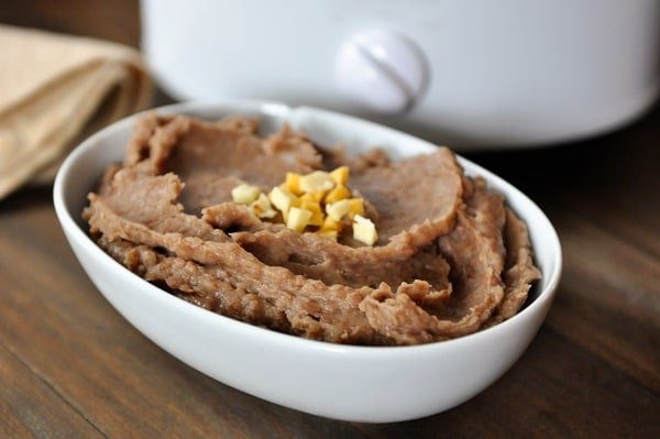 The Best Refried Beans {Made in the Slow Cooker and Fat-Free}