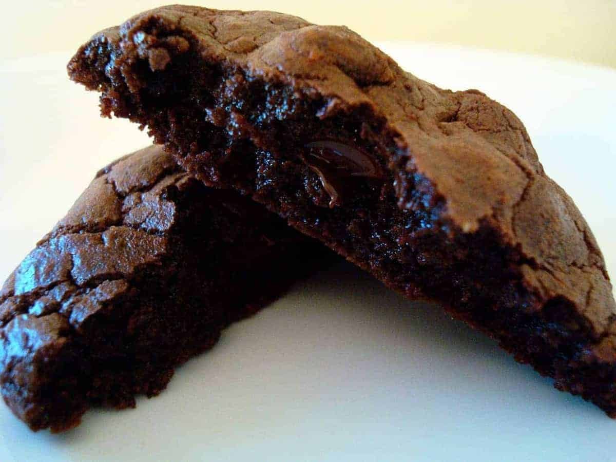 Thick and Chewy Double Chocolate Cookies