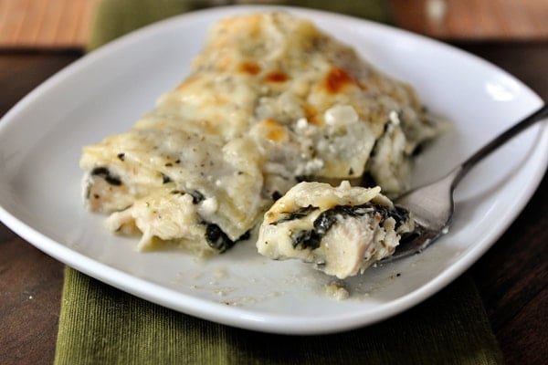 White Chicken and Spinach Lasagna