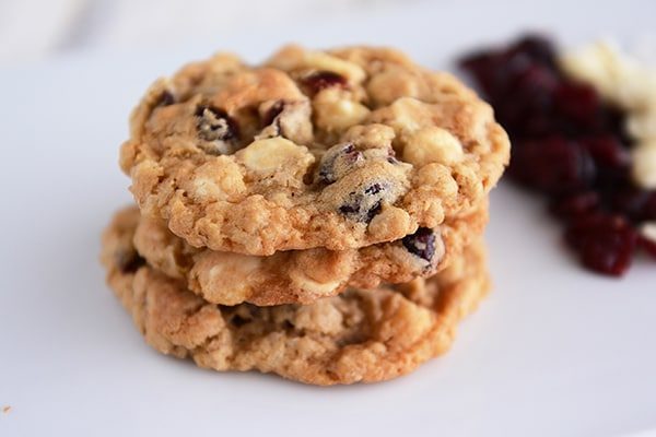 White Chocolate Oatmeal Craisin Coconut Cookies