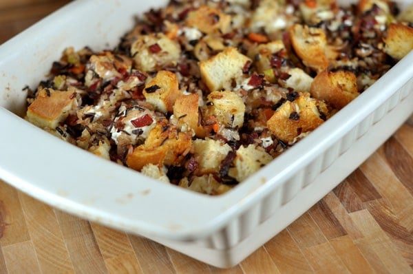 Wild Rice and Creamy Goat Cheese Stuffing