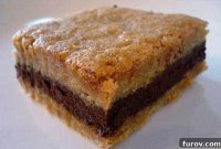 Brown Sugar Blondies with Dark Chocolate Ganache