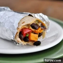Black Bean and Sweet Potato Burritos