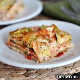 Zucchini Lasagna, ready for baking.