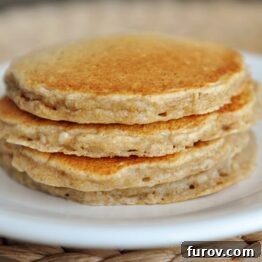Overnight Oatmeal Cinnamon Pancakes