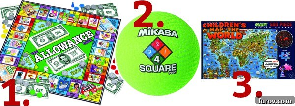Children playing with an Allowance Game board