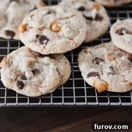 Soft and Chewy 7-Layer Cookies on a cooling rack