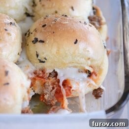 Pull Apart Pizza Sliders {Sandwiches}