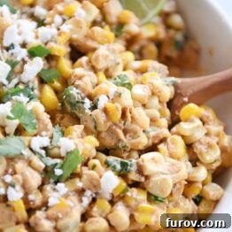 A small image of Mexican street corn salad, with cilantro and lime, used as a thumbnail for the recipe card.