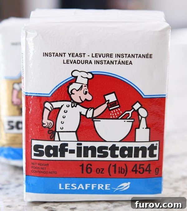 Package of saf-instant yeast.