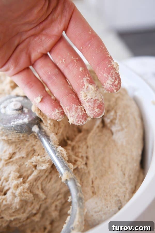 sticky fingers after testing bread dough