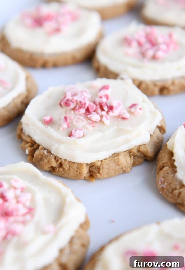 Tray of frosted gingerbread sugar cookies.