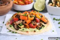 Creamy Avocado & Roasted Garden Flatbread
