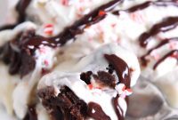 Peppermint Bark Brownie Trifle