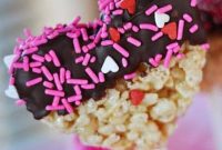 Chocolate-Dipped Krispie Hearts