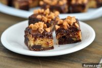 Fudgy Butterscotch Brownie Bars with Chocolate Satin Frosting
