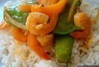 Golden Coconut Curry Shrimp Stir Fry with Snow Peas