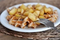 Warm Spiced Apple Waffles with Cinnamon Drizzle