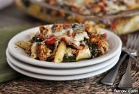 Hearty Pesto Sausage Ziti Bake