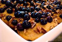 Golden Blueberry Pecan French Toast Bake