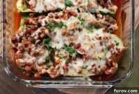 Loaded Zucchini Enchilada Boats