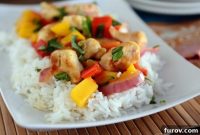 Tropical Mango Basil Chicken Stir Fry