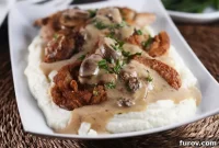 Smothered Golden Pork with Velvety Cauliflower Mash