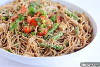Thai Peanut Sesame Chicken Noodles