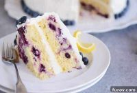 Sun-Kissed Lemon Blueberry Cake with Cloud-Like Lemon Frosting