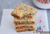 Homemade Thin & Chewy Funfetti Bars
