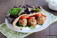 Juicy Greek Meatball Stuffed Pitas with Creamy Tzatziki