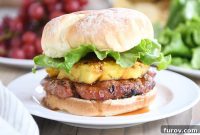 Chargrilled Teriyaki Turkey Burgers with Sweet Pineapple