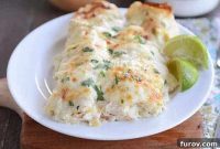 Velvety Green Chile Chicken Enchiladas