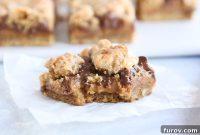 Smores Inspired Caramel Peanut Butter Cookie Bars