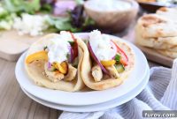 Easy Sheet Pan Greek Chicken & Tzatziki Wraps