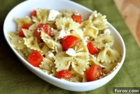 Vibrant Pesto Farfalle with Feta and Burst Tomatoes