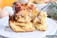 Overnight Croissant Bacon & Cheese Strata