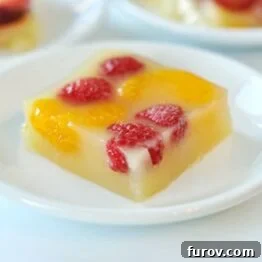 Homemade Sparkling Orange Gelatin with Fresh Berries