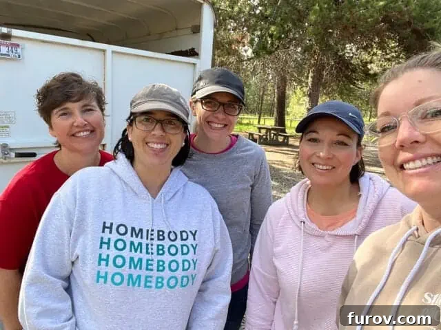 Girls' Camp Food Planning: Menus, Tips and Resources for Large Groups 2 Five adult women smiling for picture.