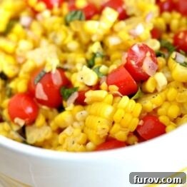 Summer Corn Salad with fresh ingredients.