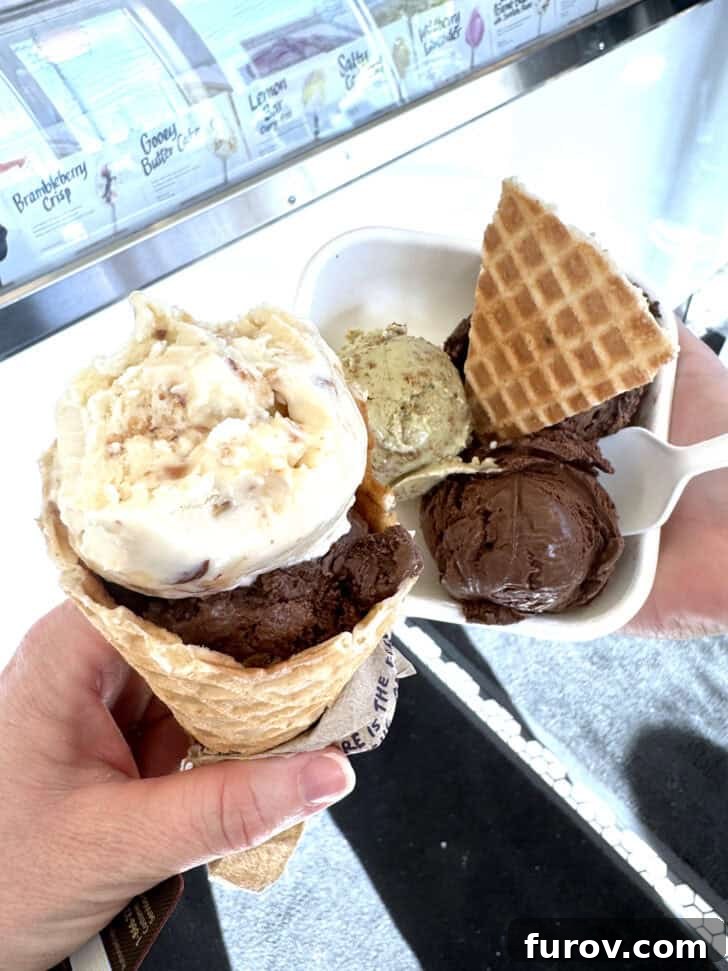 Delicious Jeni's ice cream in a cup