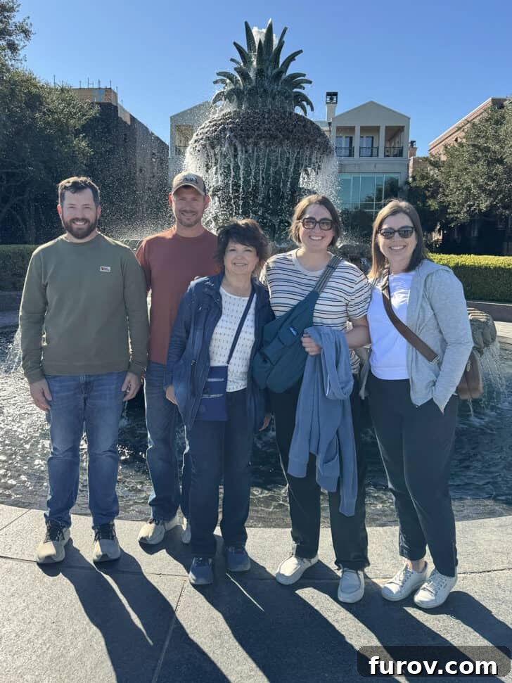 The iconic Pineapple Fountain in Charleston, South Carolina