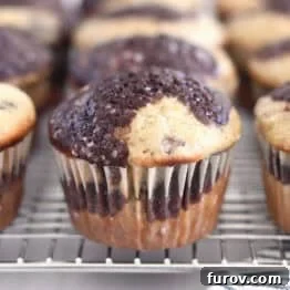 Delicious Banana Chocolate Swirl Muffins