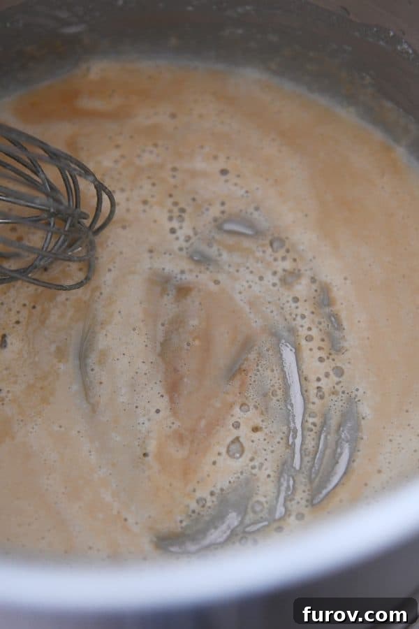 Cooking roux until dark brown.