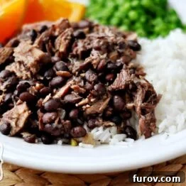 Brazilian Feijoada slow cooker pork and black bean stew