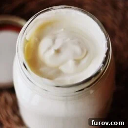 Make Your Own Crème Fraiche and Caprese Focaccia 4 Homemade crème fraîche in a glass jar, ready for use.