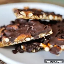Salted Chocolate Toffee Pretzel Bark